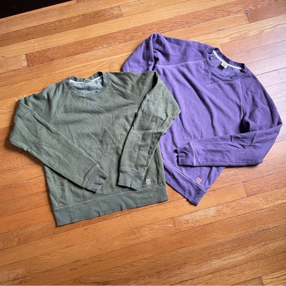 Homage Womens Green and Purple Sweater Set